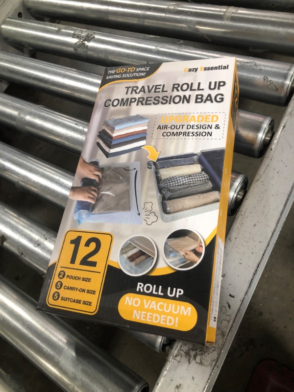 Photo 1 of 12 Hand  Compression Travel Bags-Space Saver Bags for Luggage and Cruises (5 Large, 5 Medium, 2 Small), No Vacuum Needed