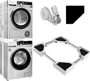 Photo 1 of 29 inch Stacking Kit for Washer and Dryer, Universal Stacking Kit for Washing Machine and Dryer, Adjustable 29"/28"/27"/26"/25"/24" Stacking Kit with Ratchet Strap
