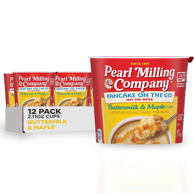 Photo 1 of Pearl Milling Company Pancake Cups, Buttermilk and Maple Syrup, 2.11oz Cups (12 Pack) Maple Syrup Cups