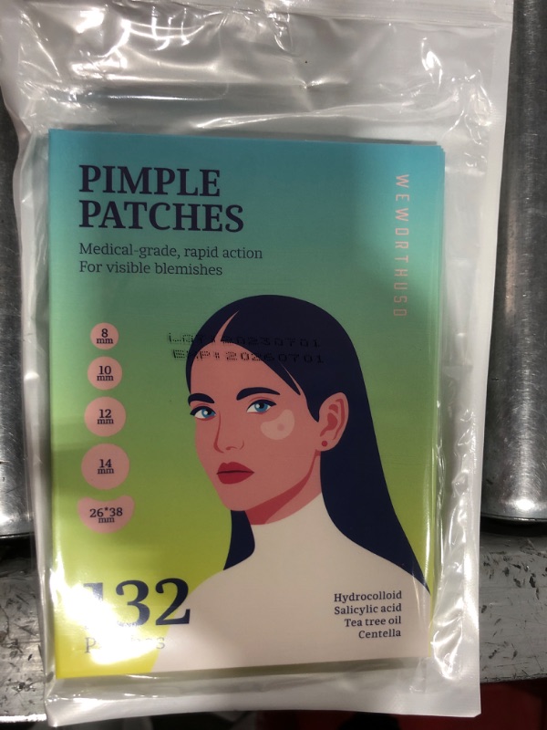 Photo 2 of Acne Patches Pimple Patches, 5 Sizes 132 Patches for Large Zit Breakouts, Acne Patches for Face, Chin, or Body, Acne Spot Treatment with Tea Tree, Hydrocolloid Bandages for Acne Skin 44 Count (Pack of 3)