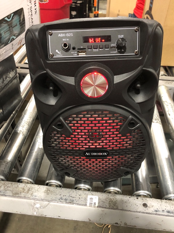 Photo 2 of AUDIOBOX ABX-82S Portable 8" PA Speaker with Stand, WaveSync™ Technology, Bluetooth, LED Lights, 1100W - Includes Microphone & USB Cable