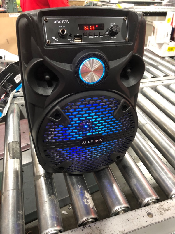 Photo 2 of AUDIOBOX ABX-82S Portable 8" PA Speaker with Stand, WaveSync™ Technology, Bluetooth, LED Lights, 1100W - Includes Microphone & USB Cable