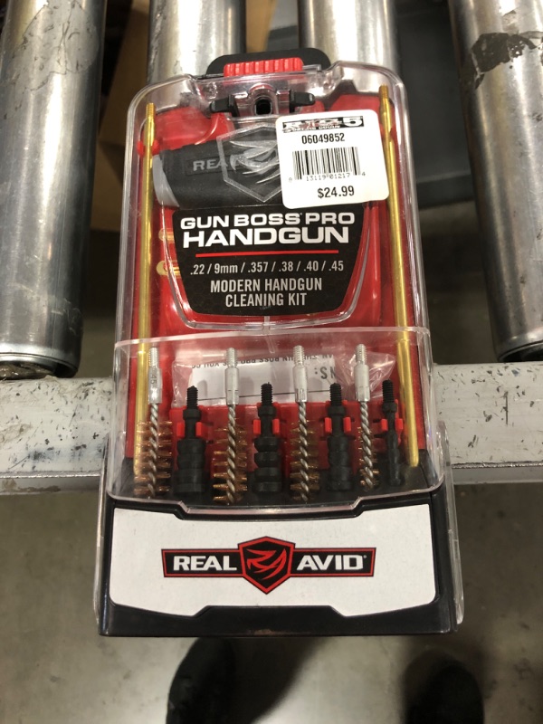 Photo 2 of Real Avid PRO Handgun Cleaning Kit | Premium Pistol Cleaning Kit with Brass Cleaning Rod, Bore Brushes, Gun Cleaning Jags & Gun Cleaning Patches | For .22 .357 9MM .38 .40 .44 & .45 Caliber Handguns