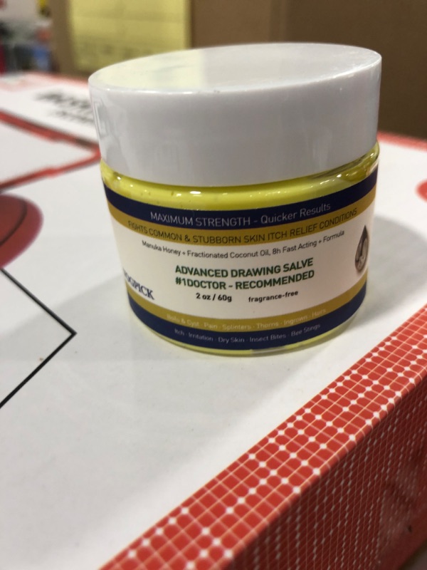 Photo 2 of Manuka Honey Cream Drawing Salve Ointment, Relieve Itching, Ingrown Hair, Boil, Splinters, Insect Bite, Cyst Removal Patch, Chigger, Carbuncle, Pilonidal, Bug, Mosquito, Spider, Bee Sting