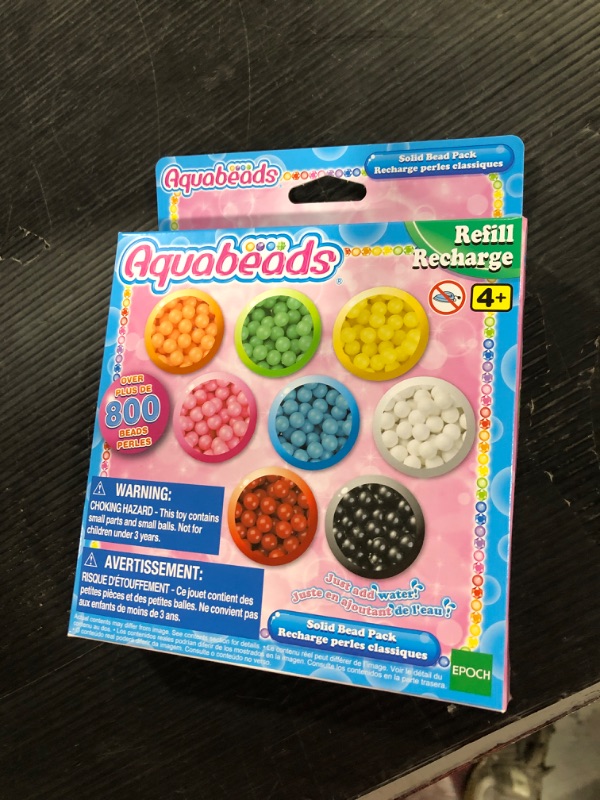 Photo 2 of Aquabeads Solid Bead Pack - Create Endless Creations with Refill of Over 800 Beads!