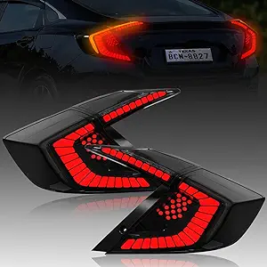 Photo 1 of LED Tail Light Assembly for Honda Civic Sedan 2016-2021 10th Gen Sequential Turn Signal Start-up Animation (Not for Hatchback)