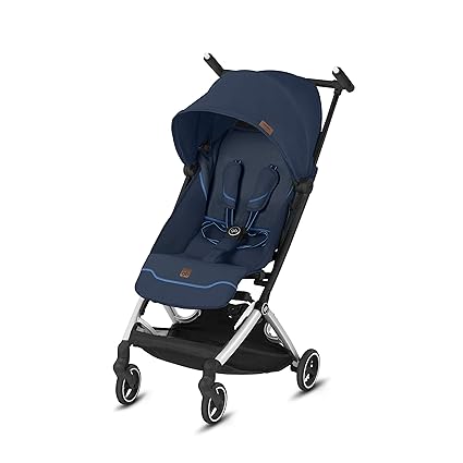 Photo 1 of gb Pockit+ All City, Ultra Compact Lightweight Travel Stroller with Front Wheel Suspension, Full Canopy, and Reclining Seat in Night Blue
