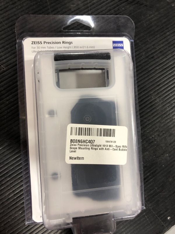 Photo 1 of ZEISS Precision Ultralight 1913 Mil-Spec Rifle Scope Mounting Rings with Anti-Cant Bubble Level, Black Medium 34mm