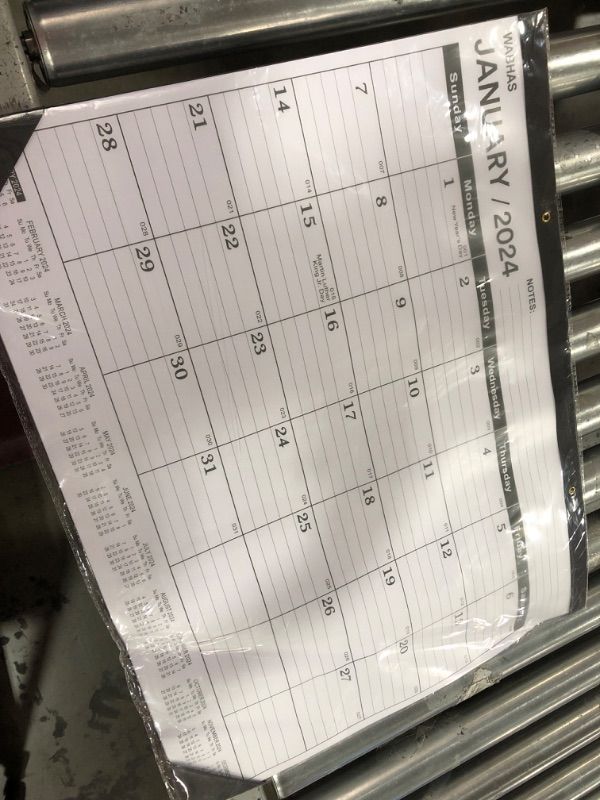 Photo 2 of Desk Calendar,2024 Desk Calendar Large 22x17 Runs From January 2024-June 2025,2024 Calendar 18 Monthlys,Large Wall Calendar 2024-2025 with Round Holes& NOTES List (Black)
