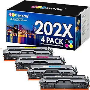 Photo 1 of GPC Image Compatible 202X Toner Cartridge Replacement for HP 202X 202A CF500X CF500A to use with Laserjet Pro MFP M281fdw M254dw M281cdw M281 M281dw M280nw Toner Printer (Black Cyan Magenta Yellow)