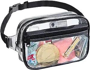 Photo 1 of Clearworld Clear Fanny Pack for Women Men, Stadium Approved Waist Pack with Adjustable Strap,Fashion Belt Bag for Festival, Games,Travel and Concerts