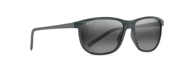 Photo 1 of Maui Jim Men's and Women's Lele Kawa Polarized Classic Sunglasses Brown Stripe/Hcl neutral grey / black gloss 