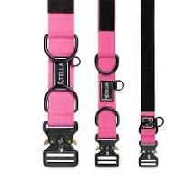Photo 1 of Stellar Ménage Premium Dog Collar - Adjustable Tactical Collar with Breathable Neoprene Lining & Quick-Release Metal Buckle (Size 11, Cherry Blossom Pink) Size 11 Cherry Blossom Pink