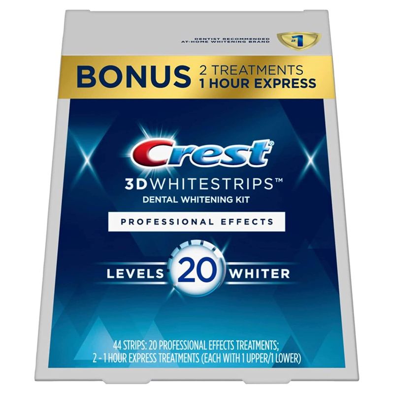 Photo 1 of Crest 3D Whitestrips, Professional Effects, Teeth Whitening Strip Kit, 44 Strips (22 Count Pack)