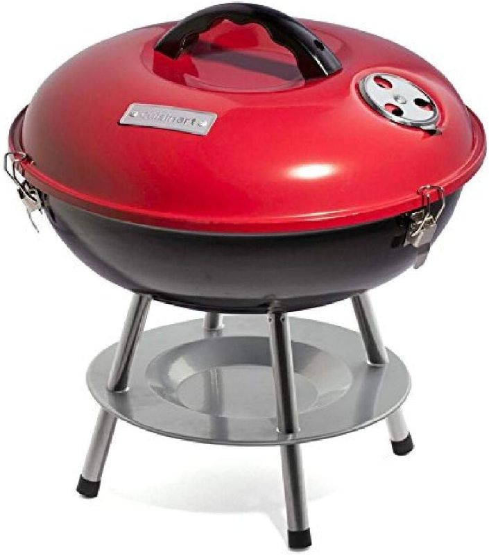 Photo 1 of Cuisinart CCG190RB Inch BBQ, 14" x 14" x 15", Portable Charcoal Grill, 14" (Red)
