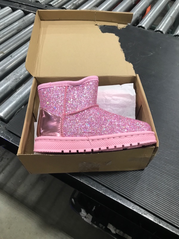 Photo 1 of GIRLS PINK SPARKLY WINTER BOOTS SIZE 13