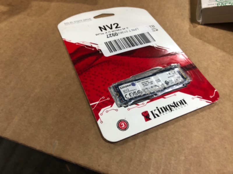 Photo 1 of Kingston NV2 1TB M.2 2280 NVMe Internal SSD | PCIe 4.0 Gen 4x4 | Up to 3500 MB/s | SNV2S/1000G Internal Solid State Drives 1TB