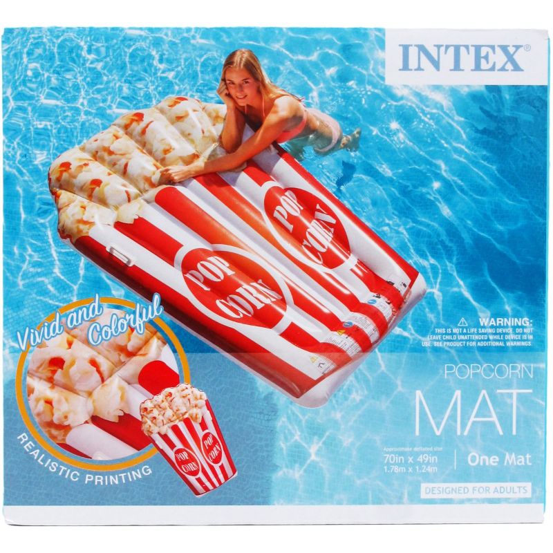 Photo 1 of Intex Vinyl Popcorn Mat Pool Float Multicolor
