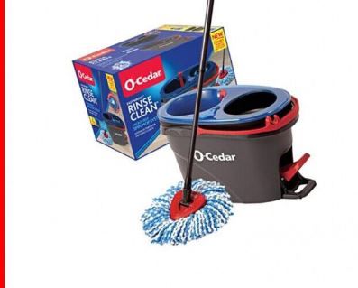 Photo 1 of O-Cedar EasyWring RinseClean Microfiber Spin Mop & Bucket Floor Cleaning System,
