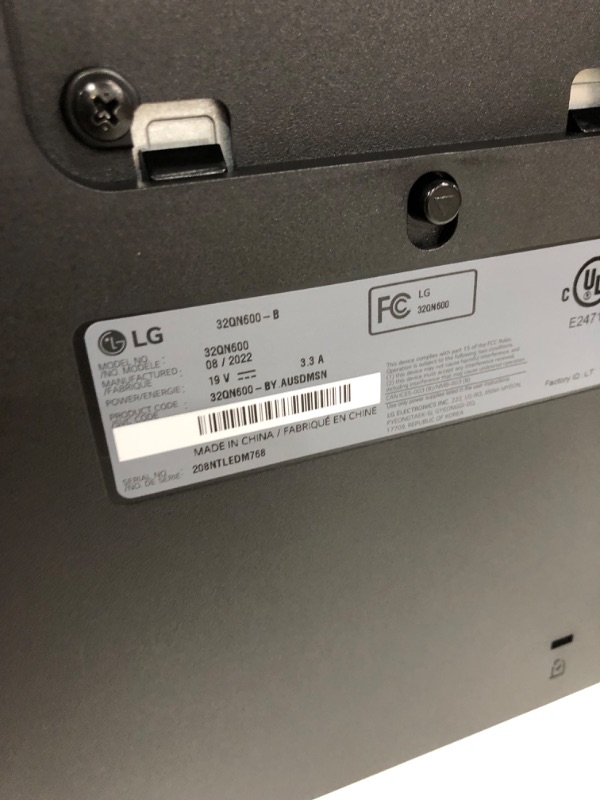 Photo 1 of LG QHD 32-Inch Computer Monitor 32QN600-B, IPS with HDR 10 Compatibility and AMD FreeSync, Black
