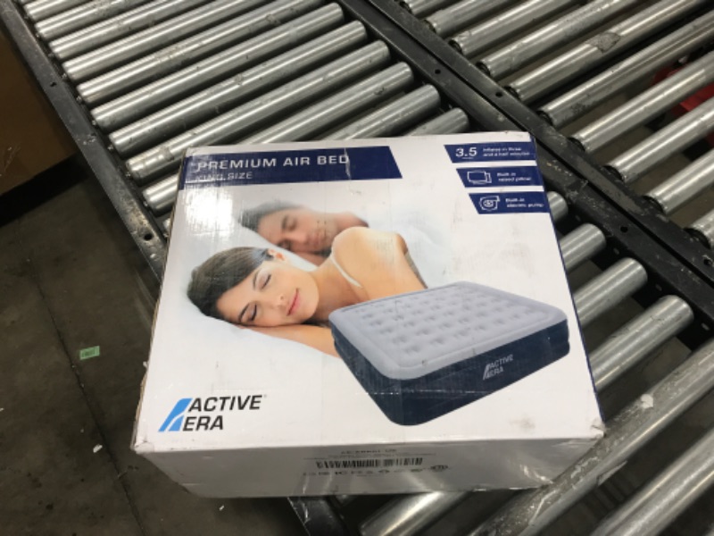 Photo 2 of Active Era King Size Air Mattress with Built-in Pump Raised - Premium Elevated Inflatable Mattress Airbed with Raised Pillow - Puncture Resistant 19.5" Tall King Air Mattress with Waterproof Soft Top Premium King