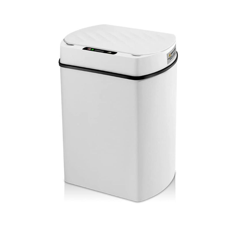 Photo 1 of Dustbin Wastebasket Automatic Sensor Trash Can for Kitchen House Bathroom White 15L
