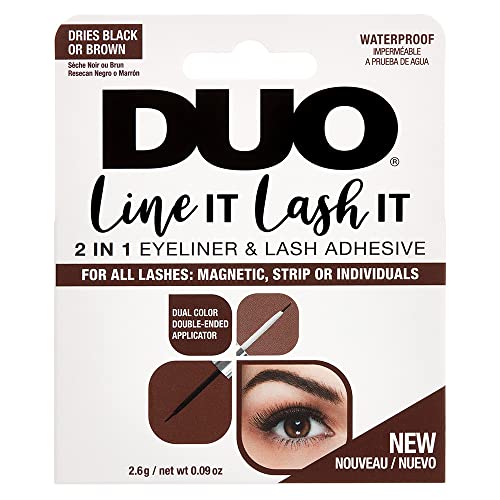 Photo 1 of DUO Line It Lash It 2 in 1 Eyeliner and Lash Adhesive Waterproof Fine Tip Dries Black or Brown