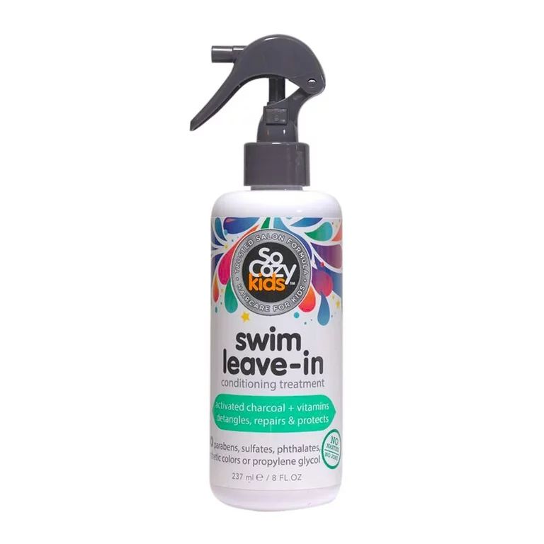 Photo 1 of SoCozy Swim Spray | Leave-In Treatment & Conditioner | For Kids Hair | Protects and Repairs Pool/Sun/Salt Damage | 8 fl oz | No Parabens, Sulfates, Synthetic Colors or Dyes, White 8 Fl Oz (Pack of 1)
