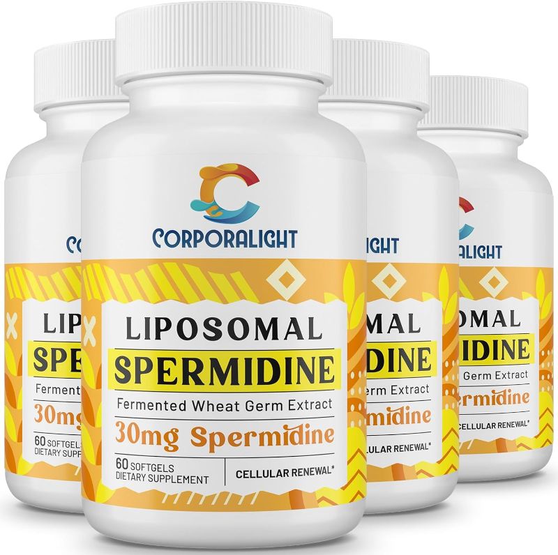 Photo 1 of 30mg Spermidine Supplement, Liposomal Spermidine, High Absorption, More Potent Than Spermidine 3HCL, Fermented Wheat Germ Extract, Spermidine for Women & Men, Cellular Renewal, Longevity, 240 Softgels 