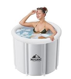 Photo 1 of Large Size ice bath cold plunge tub for athletes pod portable,Multiple Layered Portable Ice Pod for Recovery and Cold Water Therapy, Cold Plunge Tub for Outdoor, ice baths at home (white)
