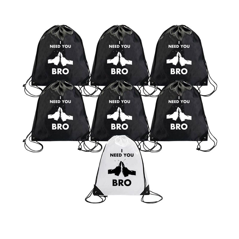 Photo 1 of Snogisa 7 Pack groomsmen gift set,suit up, Will You Be My Groomsman,Proposal bags Party Favor Bags, Gift Bags for Groomsman Father's Birthday Anniversary Wedding Favor Bags, groomsmen present ideas (Black)
