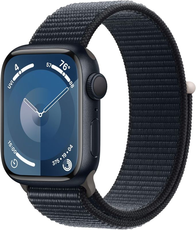 Photo 1 of  Apple Watch Series 9 GPS Aluminum - Small/Medium Strap, Midnight Sport Band, Midnight Case, 41mm 