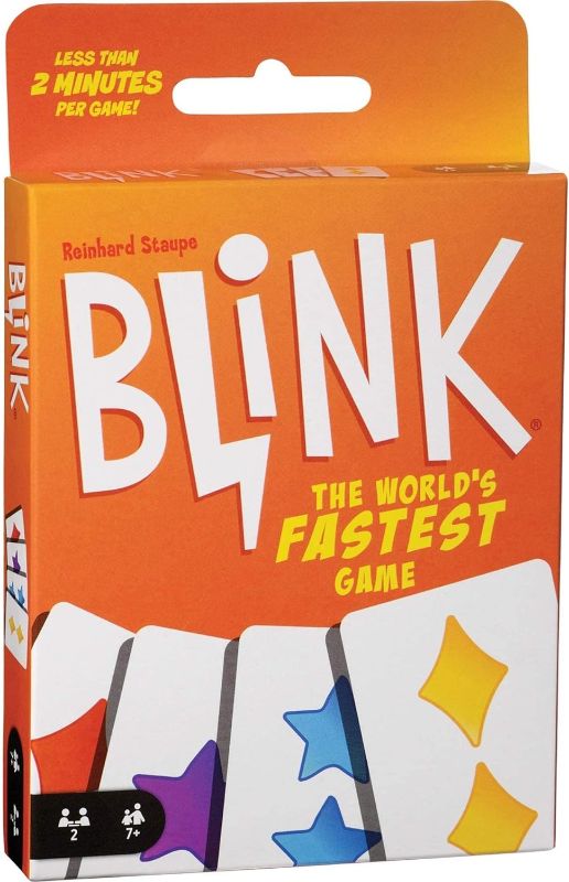 Photo 1 of PACK OF 2,  Mattel Games Reinhard Staupe's Blink Family Card Game, Travel-Friendly, with 60 Cards and Instructions, Great for 7 Year Olds and Up 