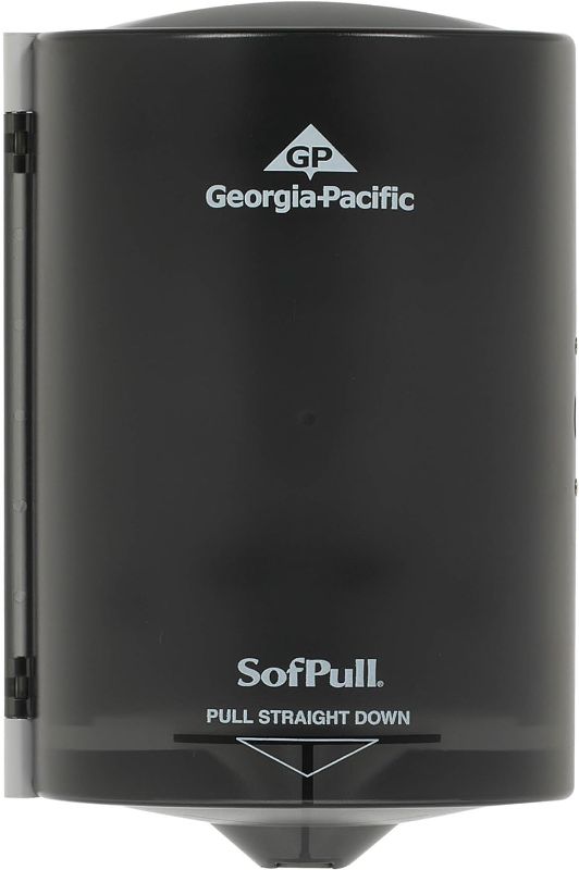 Photo 1 of  SofPull Junior Centerpull Paper Towel Dispenser by GP PRO (Georgia-Pacific), Translucent Smoke, 58008, 1 Dispenser, 7.10" W x 6.68" D x 10.77" 