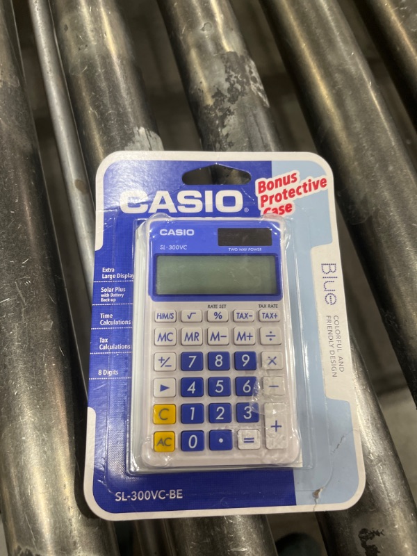 Photo 1 of Casio SL-300VC Standard Function Calculator, Blue
