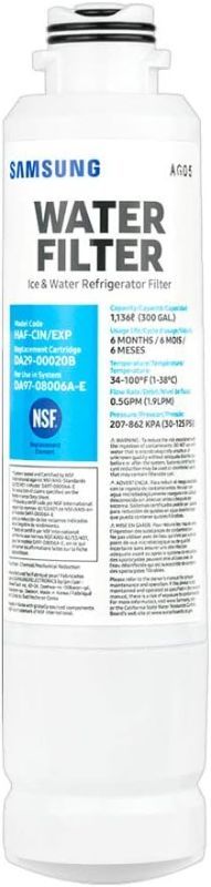 Photo 1 of Samsung DA29-00020B, DA29-00020A, HAF-CIN EXP Premium Genuine Refrigerator Water Filter (1 Pack)