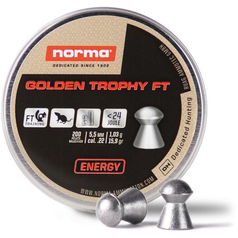 Photo 1 of Norma USA Golden Trophy FT .22 Caliber Pellets 200-Count, 0.22 - Air Gun and Accessories at Academy Sports
