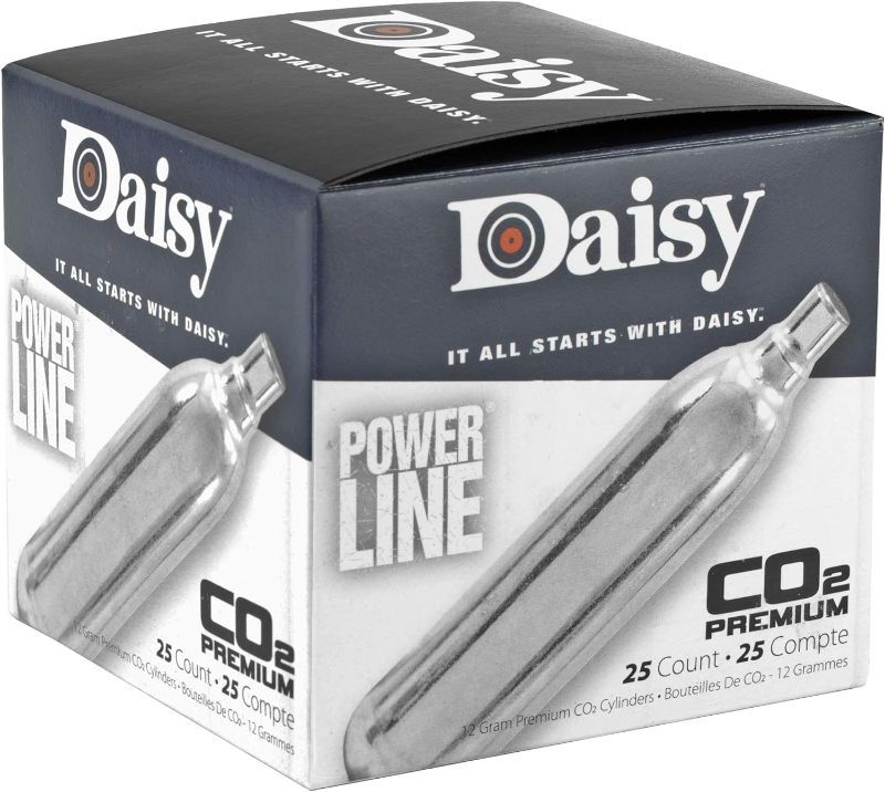 Photo 1 of DAISY 997025-101 Daisy Outdoor Products CO2 Cylinder 25 Count Silver 12gm
