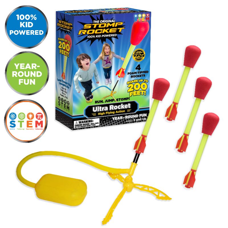 Photo 1 of Stomp Rocket® Original Ultra Rocket Launcher for Kids Soars 200 Ft 4 Foam Rockets and Adjustable Launcher Gift for Boys and Girls Ages 5 and up
