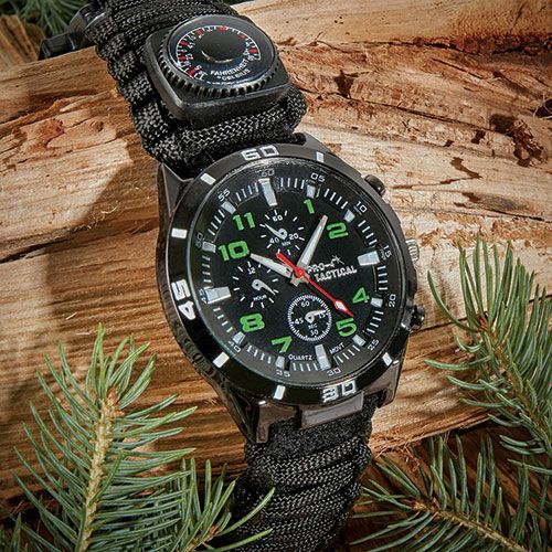 Photo 1 of Pro-4 Tactical Black Survival Watch
