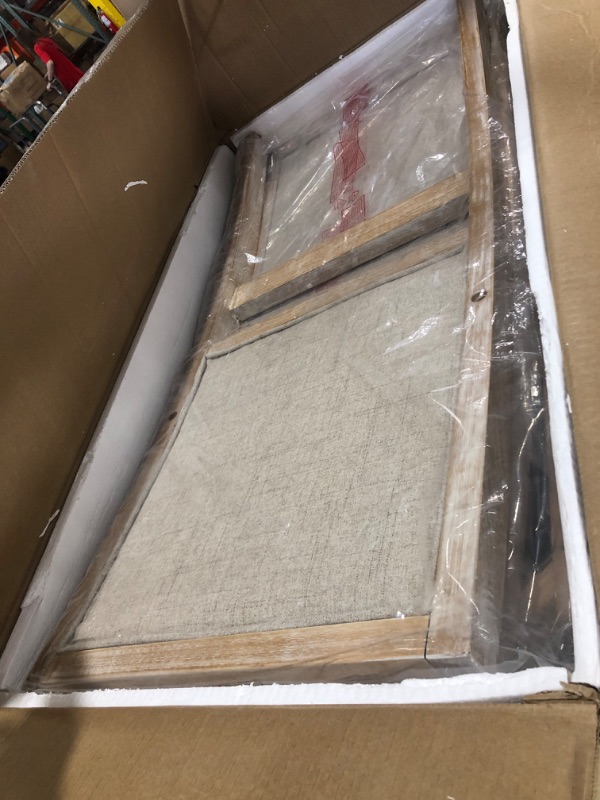 Photo 1 of 4-Piece, Kitchen Table Set with Extendable Butterfly Leaf-Round to Oval Design, 4 Upholstered Dining Chairs with Armrests, 1, Natural Wood Wash