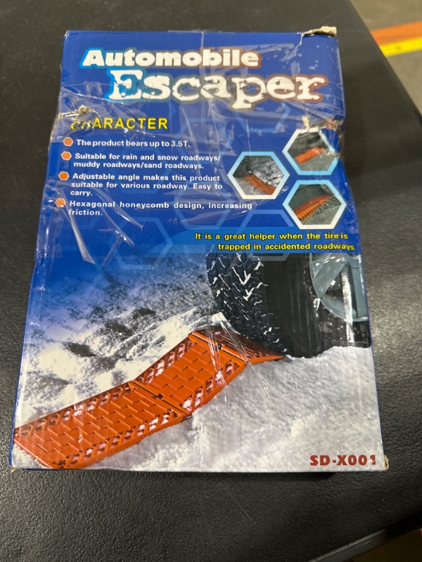 Photo 1 of Jeremywell All-Weather Foldable Auto Traction Mat Tire Grip Aid, Car Escape, Emergency Off Road Traction Tool, Work for Snow, Ice, Mud, and Sand (2-Pack)