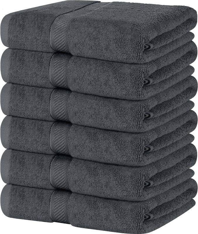Photo 1 of SIMPLI-MAGIC Bath Towels Ideal for Pool, Spa, and Gym Lightweight and Highly Absorbent Quick Drying Towels, Gray, 24 in x 46 in