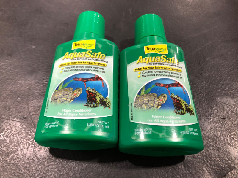 Photo 1 of TetraFauna AquaSafe Water Conditioner for Reptiles & Amphibians 3.38oz (75077009) 100ml pack of 2