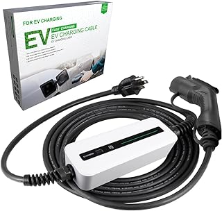 Photo 1 of 15A EV Charger Level 1-2 NEMA5-15P ev Charging Cable 100V-120V Portable EVSE SAE J1772 Plug Home Electric Vehicle Charging Station Compatible with All EV Cars 6m (20 feet)