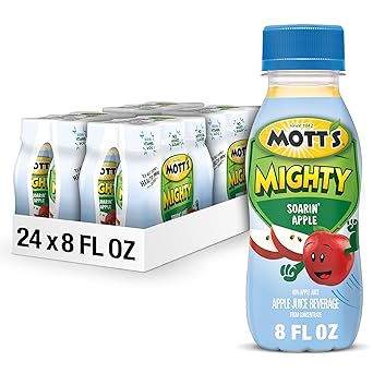Photo 1 of Mott's Mighty Soarin' Apple Juice Drink, 8 Fl Oz Bottles, 24 Count (4 Packs Of 6), 100% Fruit Juice Combined With Purified Water, Natural Flavors, And Vitamins A, C And E