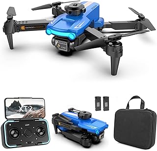 Photo 1 of GoolRC XT2 Drone with Camera for Adults, 4K HD FPV Mini Drone for Kids with Optical Flow Positioning, RC Qudcopter with Obstacle Avoidance, 3D Flips, Altitude Hold, Headless Mode, 2 Batteries (Blue)
