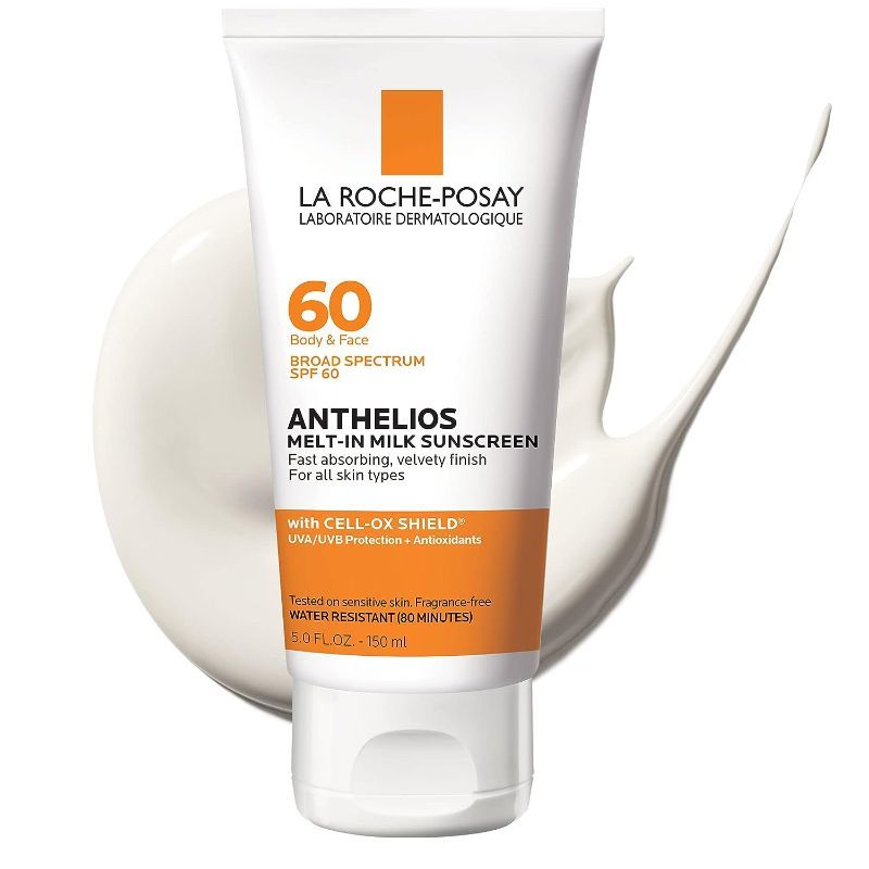 Photo 1 of La Roche-Posay Anthelios Melt In Milk Body & Face Sunscreen SPF 60, Oil Free Sunscreen for Sensitive Skin, Sport Sunscreen Lotion, Sun Protection & Sun Skin Care, Oxybenzone Free 5 Fl Oz (Pack of 1)