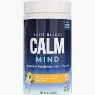 Photo 1 of Natural Vitality Calm Mind, Magnesium Citrate + L-Theanine Powder