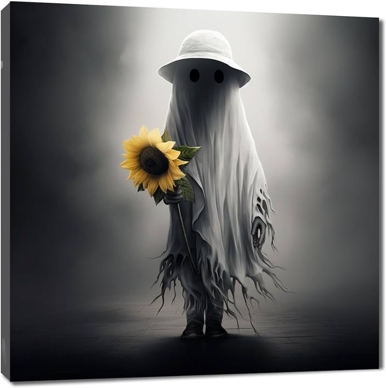Photo 1 of Ghost sunflower canvas 12x12 STOCK PHOTO USED*